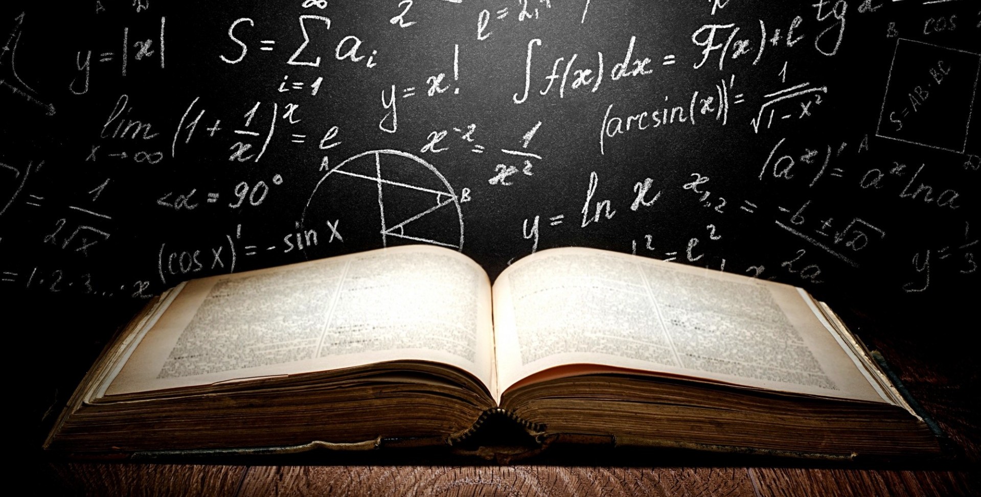 image of book with math equations.