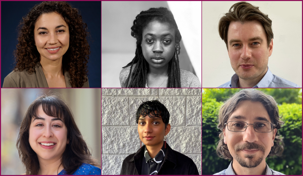 Images of Hadeel Assali, Lydia Gibson, Paul Linton, Nedah Nemati, Dilshanie Perera, and Michael Petriello