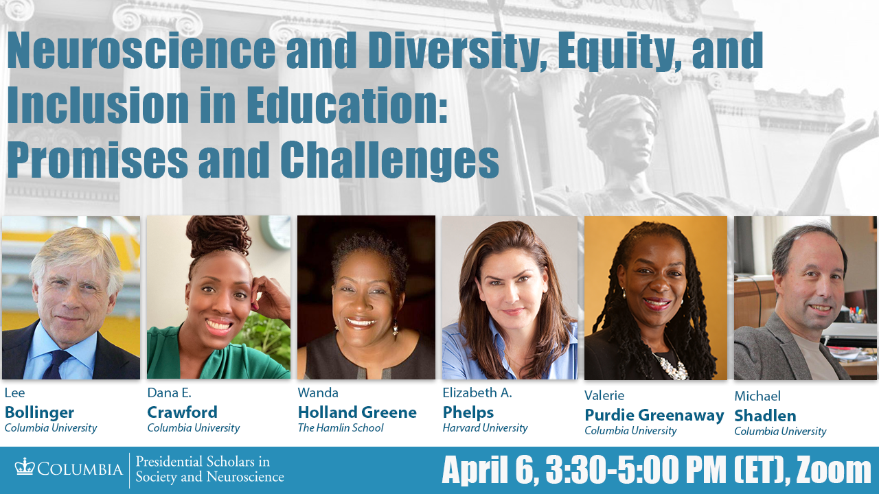 Speaker images with text April 6 from 3:30-5PM ET via Zoom.