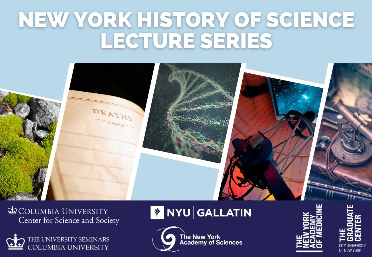 New York History of Science Lecture Series with stock images. 