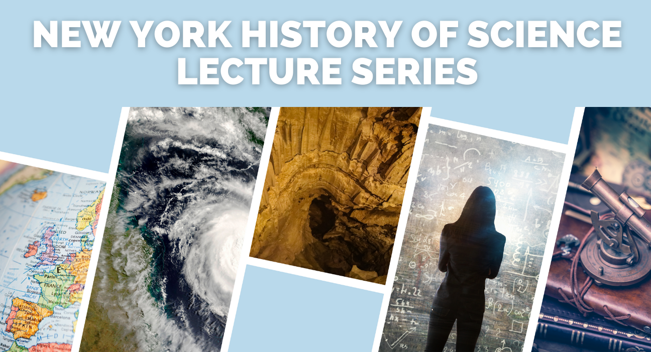 new york history of science lecture series with stock images. 