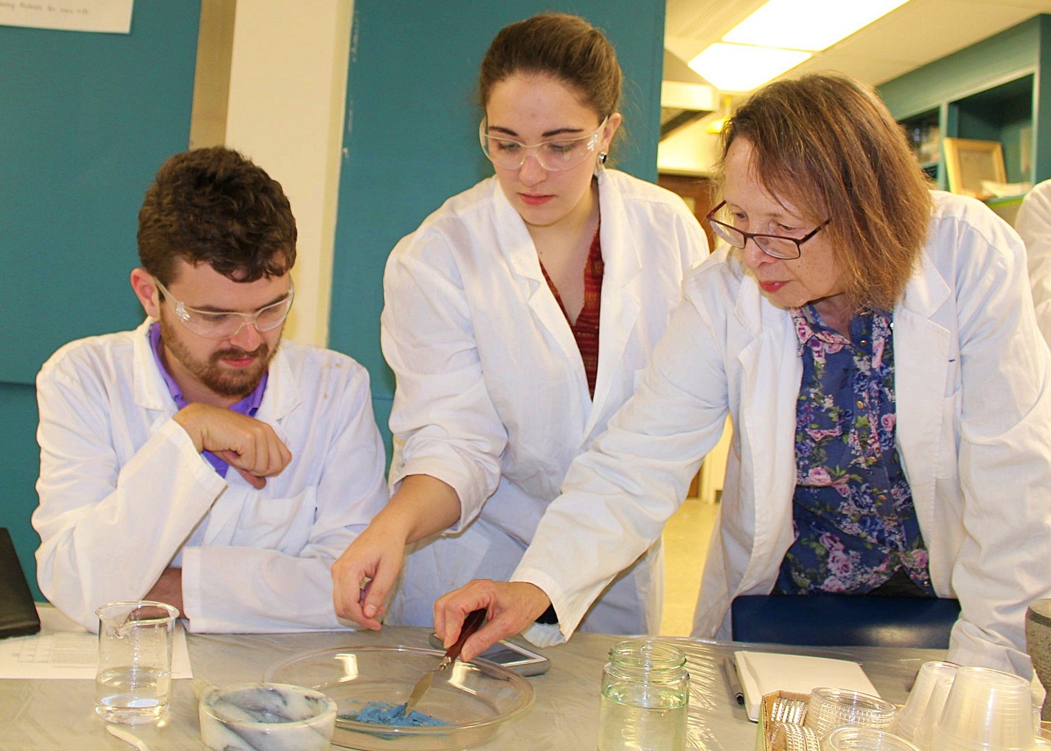 students in lab
