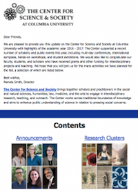 photo of yearly update newsletter