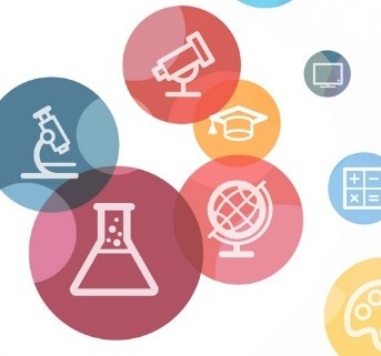 Graphic of science objects