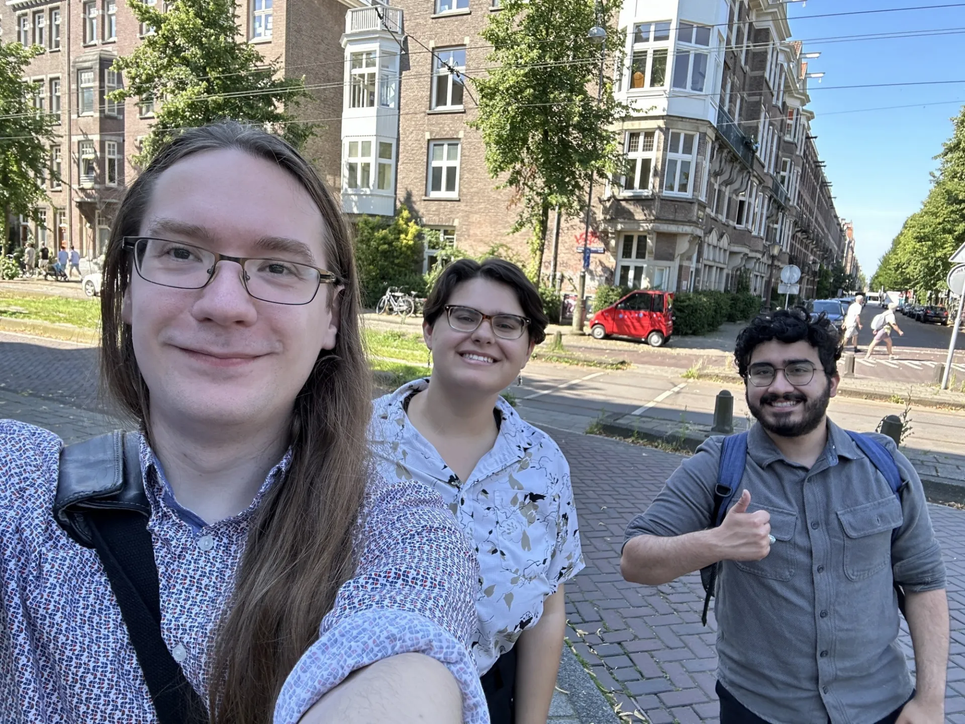 Research assistants Griffin Fadellin, Emma Germano, and Mohammad Zaidi