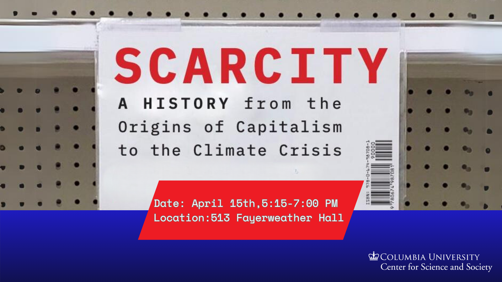 Book cover of Scarcity: A History from the Origins of Capitalism to the Climate Crisis