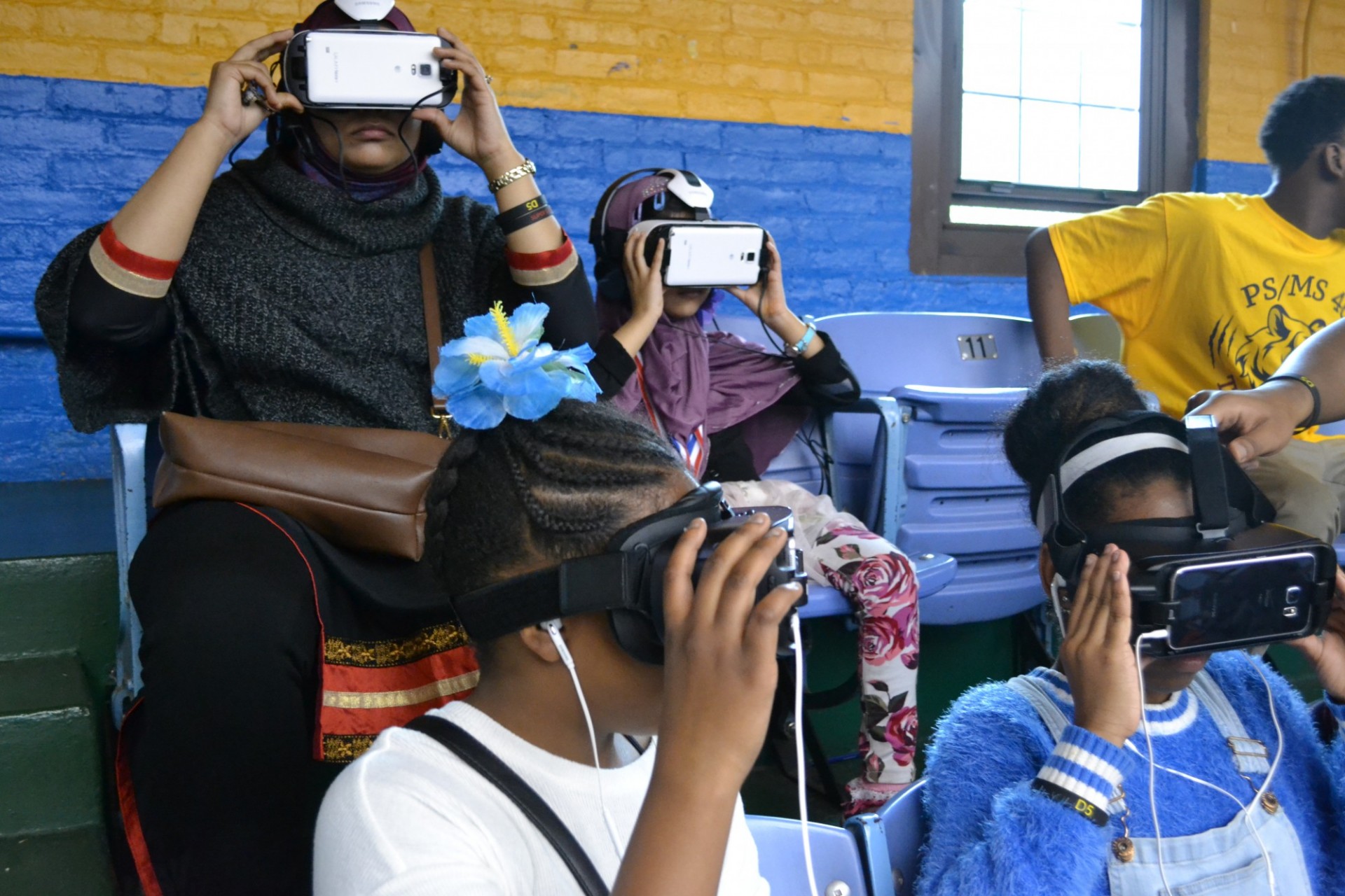 Students using VR