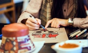 student drawing