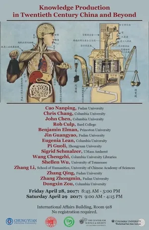 Poster of Knowledge Production event with a human body illustration