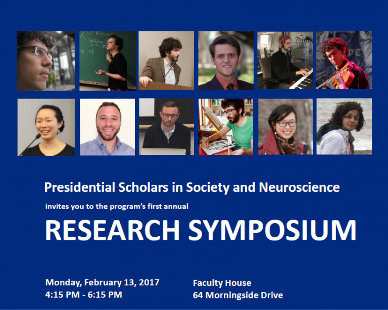 Photographs of Presidential Scholars in Society and Neuroscience